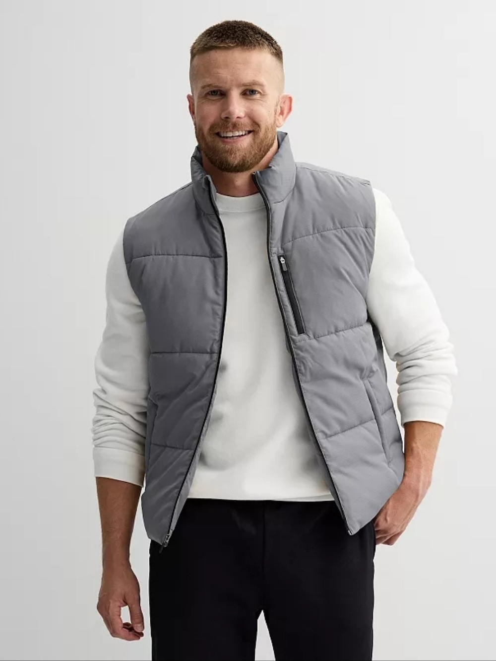 NWT Men's Grey XL-Tall Tek Gear® Insulated Puffer Vest  Firm Price